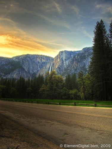 Sunset View of Yosemite Falls